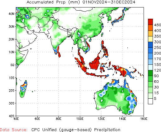 November to current Total Precipitation (millimeters)