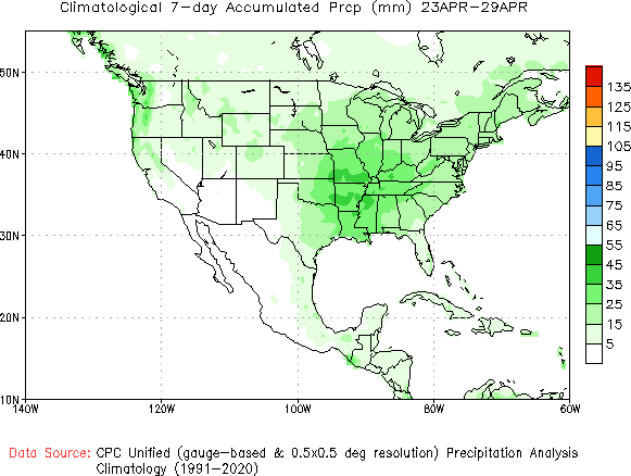 7-day Normal Precipitation (millimeters)