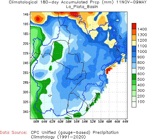 180-Day Normal Precipitation (mm)