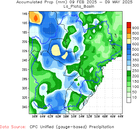 90-Day Total Precipitation (mm)