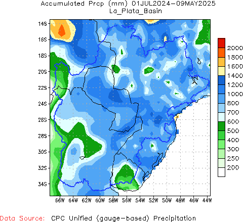 July to Present Precipitation (mm)