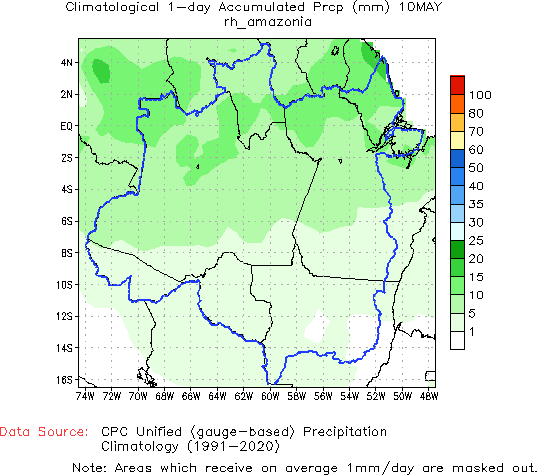 1-Day Normal Precipitation (mm)