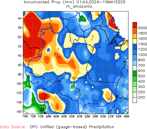 July to Present Precipitation (mm)