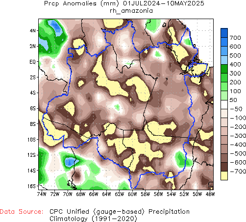 July to Present Anomaly Precipitation (mm)