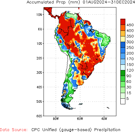 August to current Total Precipitation (millimeters)