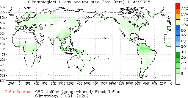 1-day Normal Precipitation (millimeters)