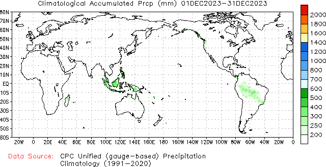 December to current Normal Precipitation (millimeters)