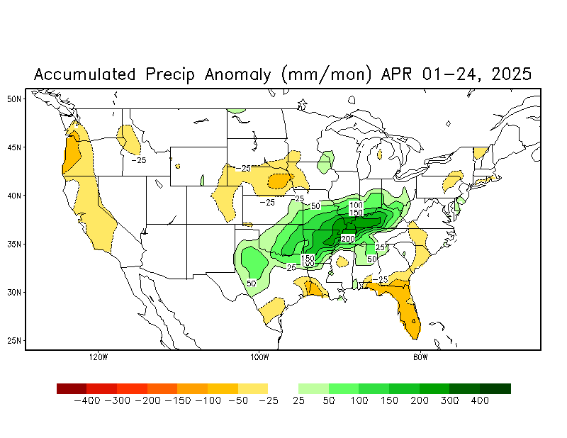 Daily Anomaly Precipitation (mm)