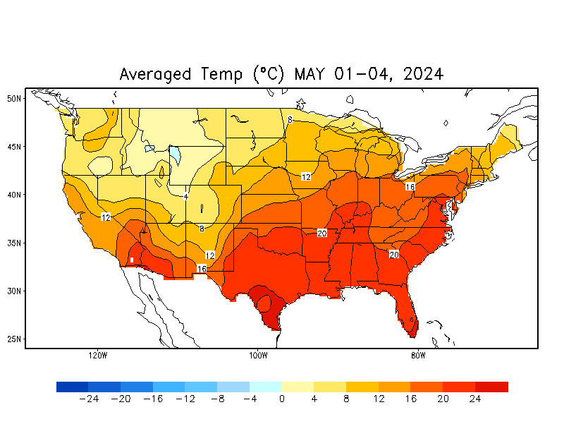 Latest Month Averaged Temperature