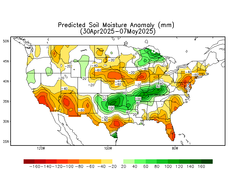 Week 1 (12Z) Soil Moisture Anomaly