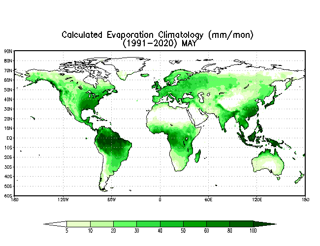 MAY Soil Moisture Climatology (mm)