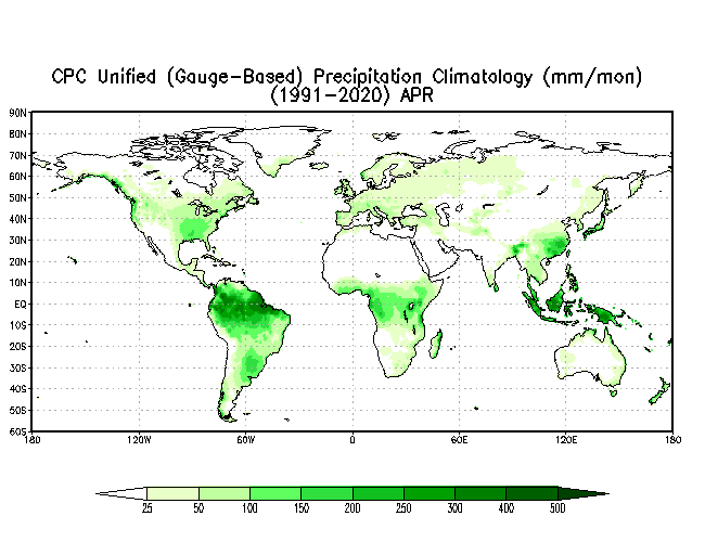 APRIL Soil Moisture Climatology (mm)