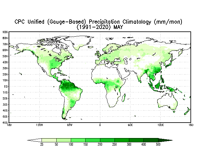 MAY Soil Moisture Climatology (mm)