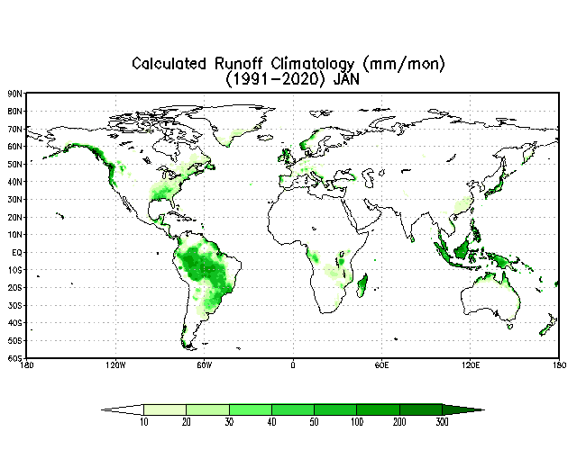 JANUARY Soil Moisture Climatology (mm)