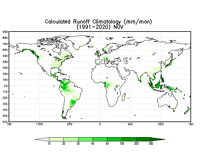 NOVEMBER Soil Moisture Climatology (mm)