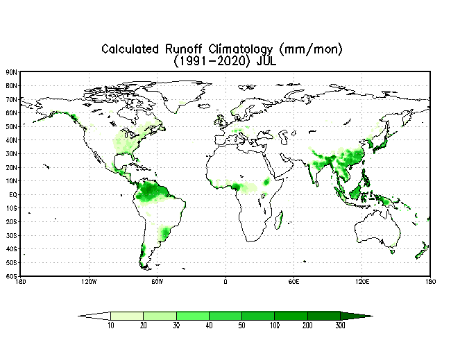 JULY Soil Moisture Climatology (mm)