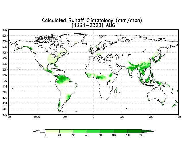 AUGUST Soil Moisture Climatology (mm)