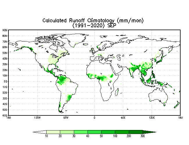 SEPTEMBER Soil Moisture Climatology (mm)