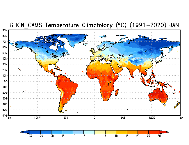 JANUARY Soil Moisture Climatology (mm)