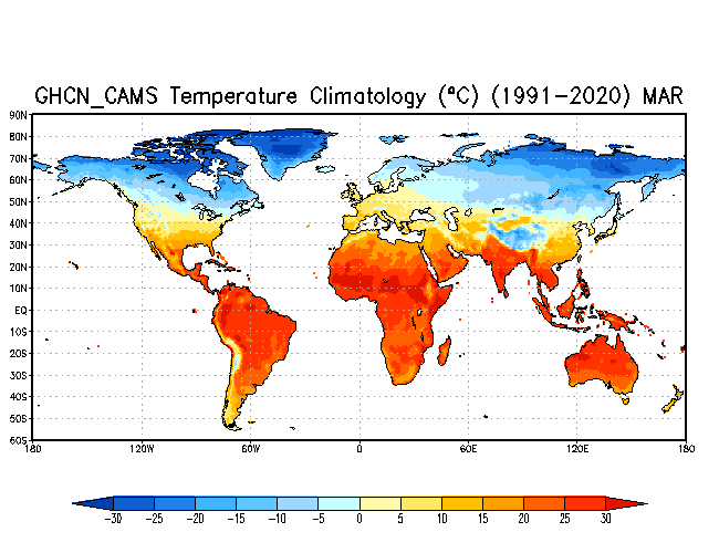 MARCH Soil Moisture Climatology (mm)