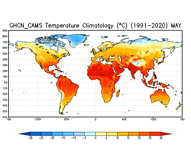 MAY Soil Moisture Climatology (mm)