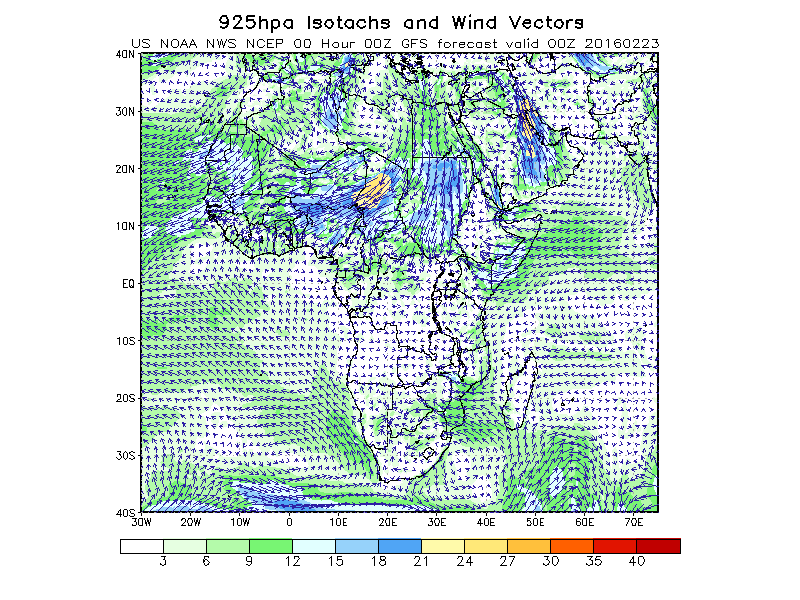 925hpa Winds