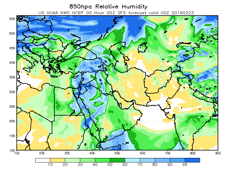 850hpa Relative Humidity
