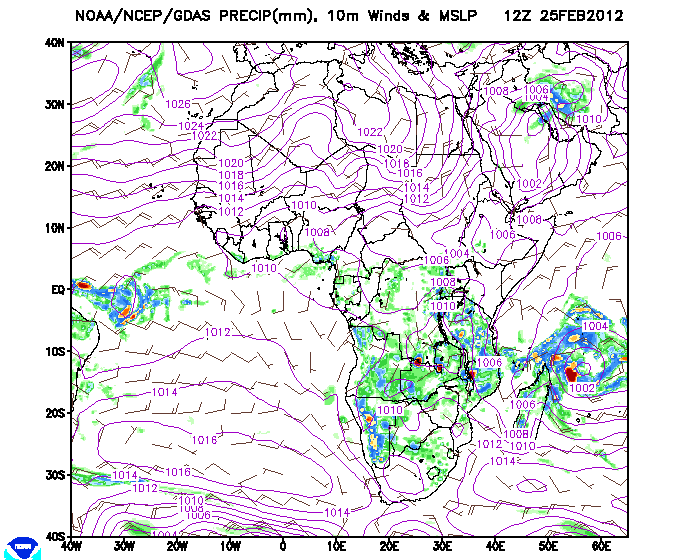 GDAS Precip, 10mWind & MSLP