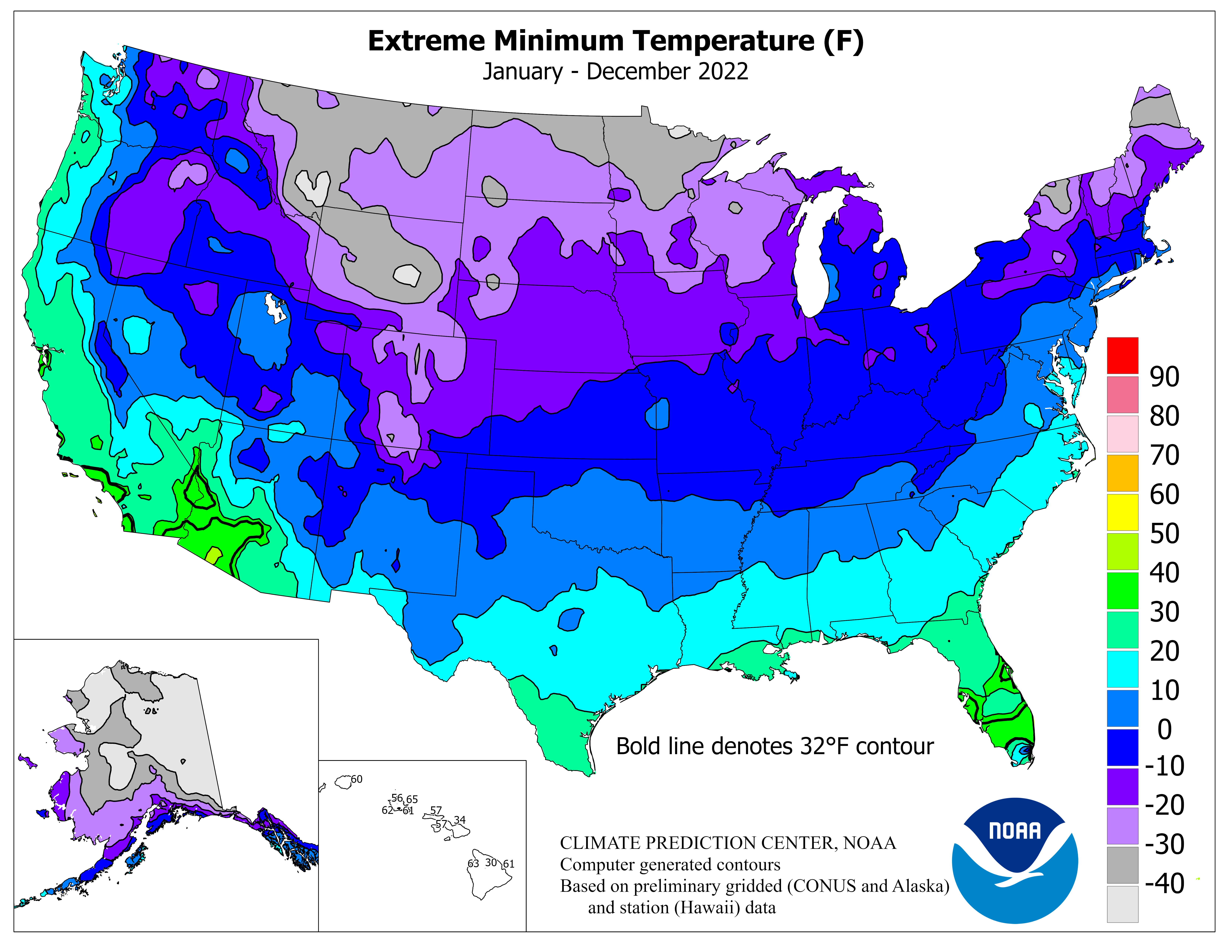 United States Map With Temperatures United States Map