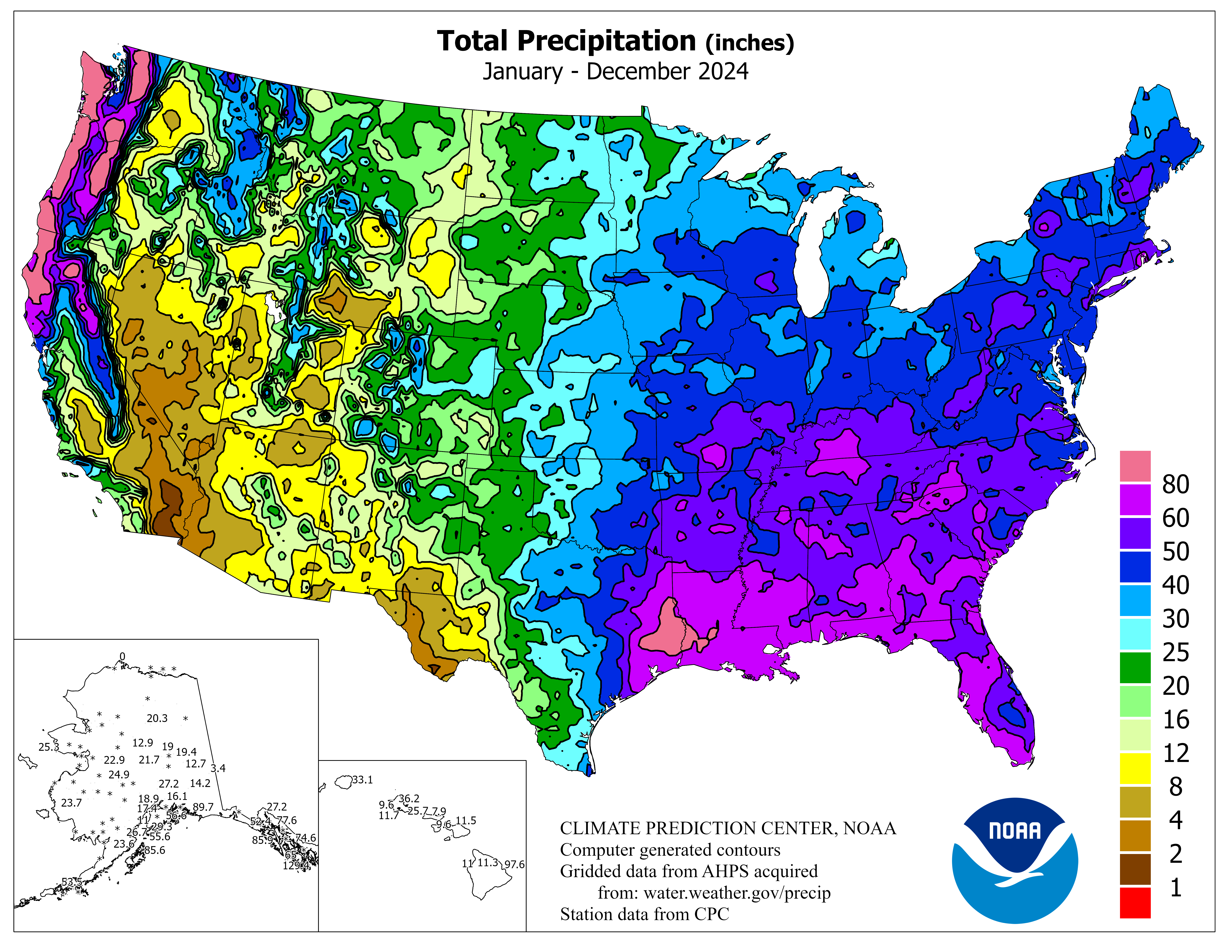 weather rainfall amounts