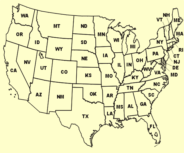 Graphic of the United States