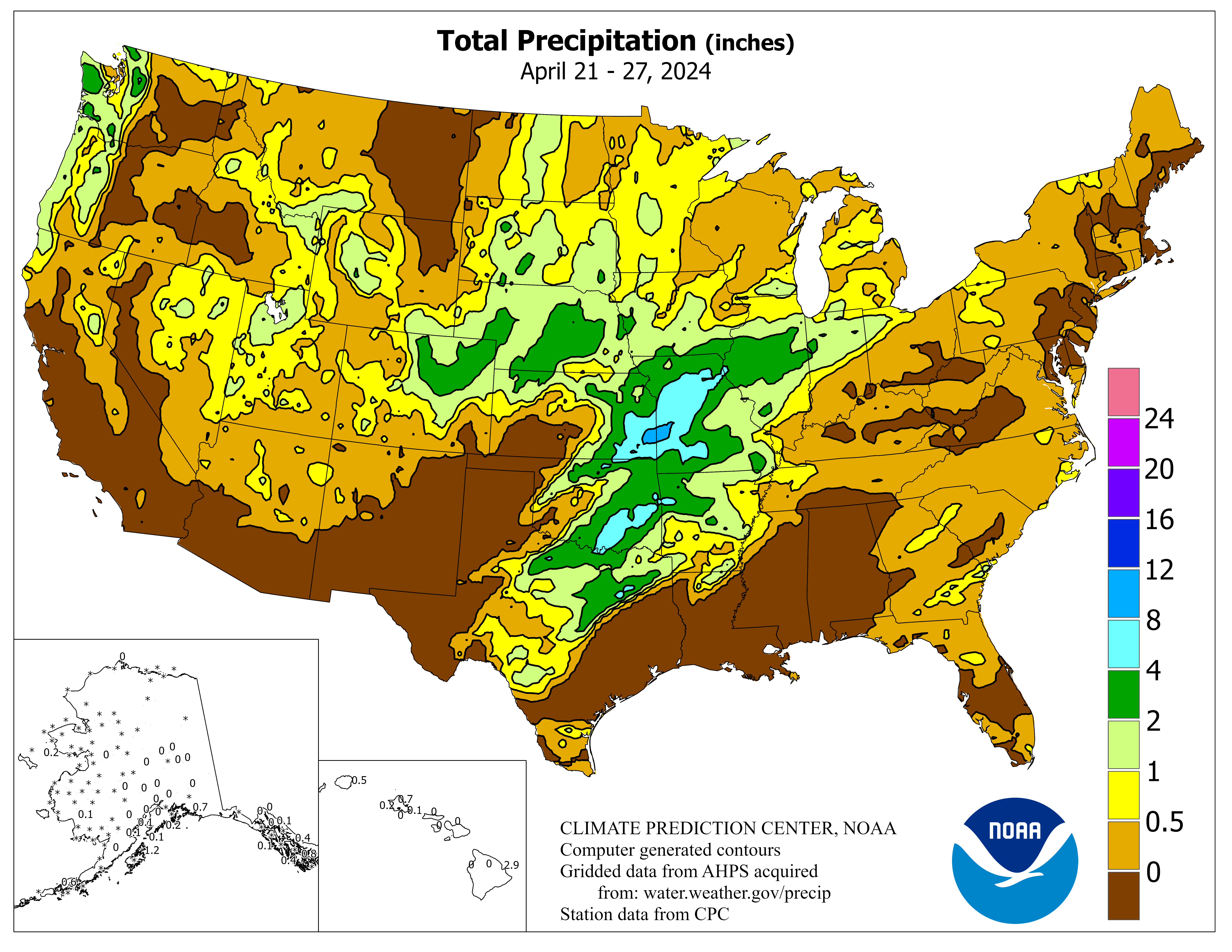 United States Weekly Total Precipitation Graphic