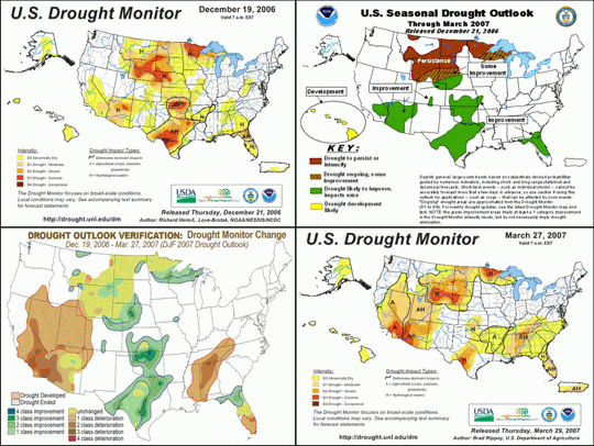 Seasonal Drought Outlook Verification graphics composite image