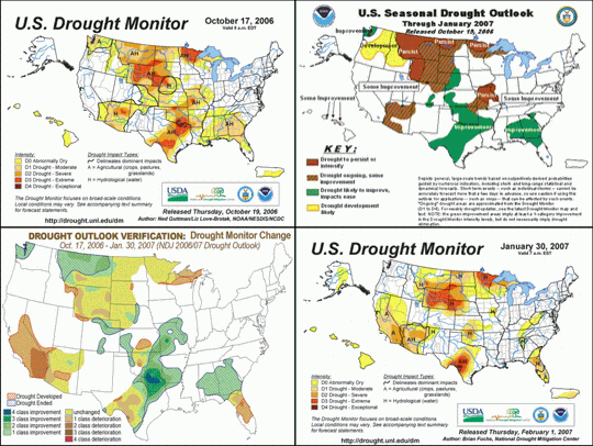 Seasonal Drought Outlook Verification graphics composite image