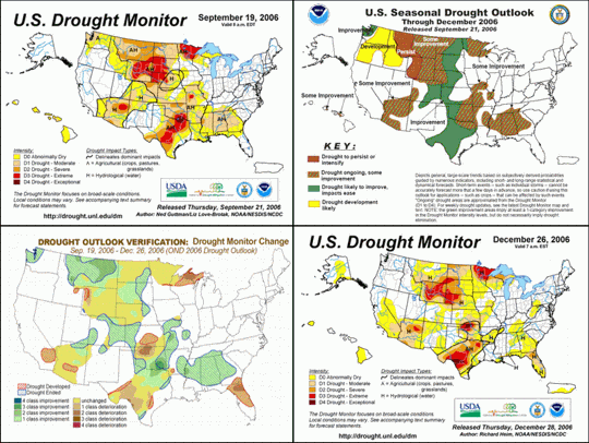 Seasonal Drought Outlook Verification graphics composite image