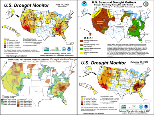 Seasonal Drought Outlook Verification graphics composite image