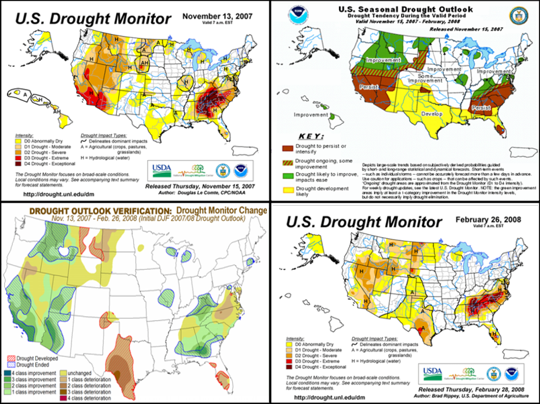 Seasonal Drought Outlook Verification graphics composite image