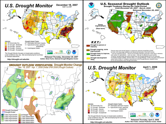 Seasonal Drought Outlook Verification graphics composite image