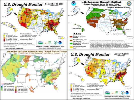 Seasonal Drought Outlook Verification graphics composite image