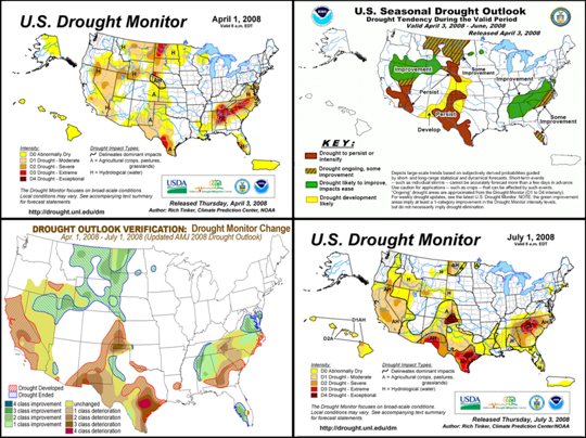 Seasonal Drought Outlook Verification graphics composite image