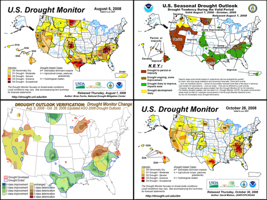 Seasonal Drought Outlook Verification graphics composite image