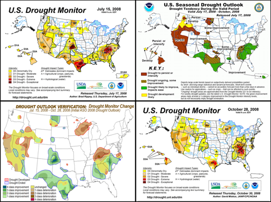 Seasonal Drought Outlook Verification graphics composite image