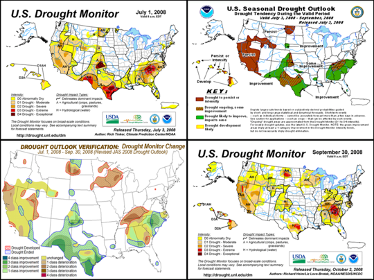 Seasonal Drought Outlook Verification graphics composite image