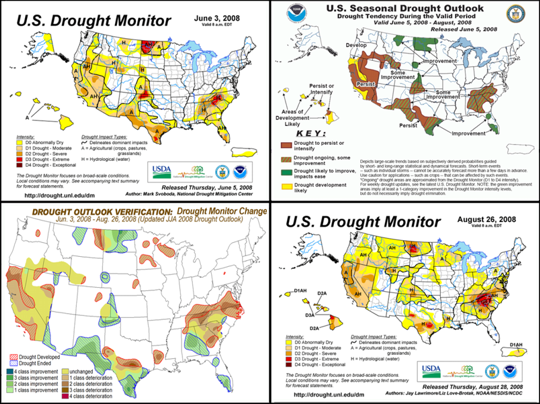 Seasonal Drought Outlook Verification graphics composite image