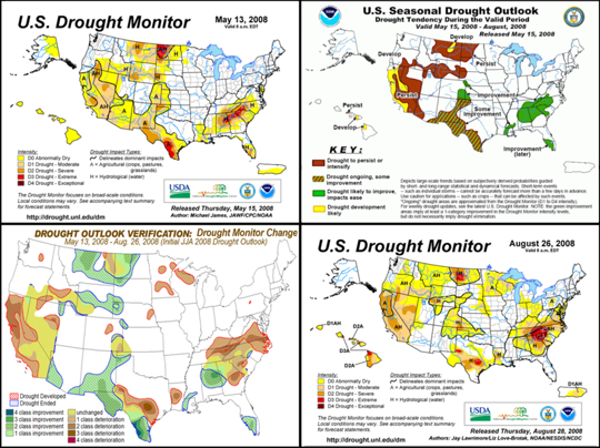 Seasonal Drought Outlook Verification graphics composite image