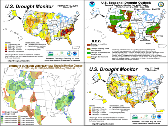 Seasonal Drought Outlook Verification graphics composite image