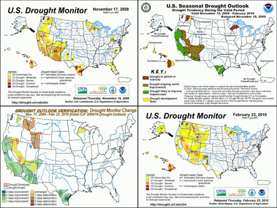 Seasonal Drought Outlook Verification graphics composite image