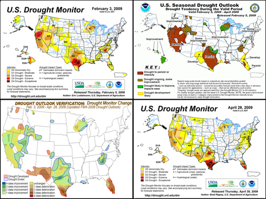 Seasonal Drought Outlook Verification graphics composite image