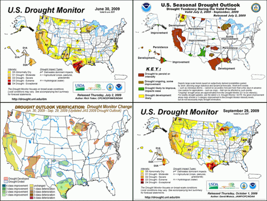 Seasonal Drought Outlook Verification graphics composite image