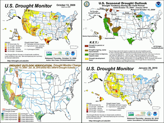 Seasonal Drought Outlook Verification graphics composite image